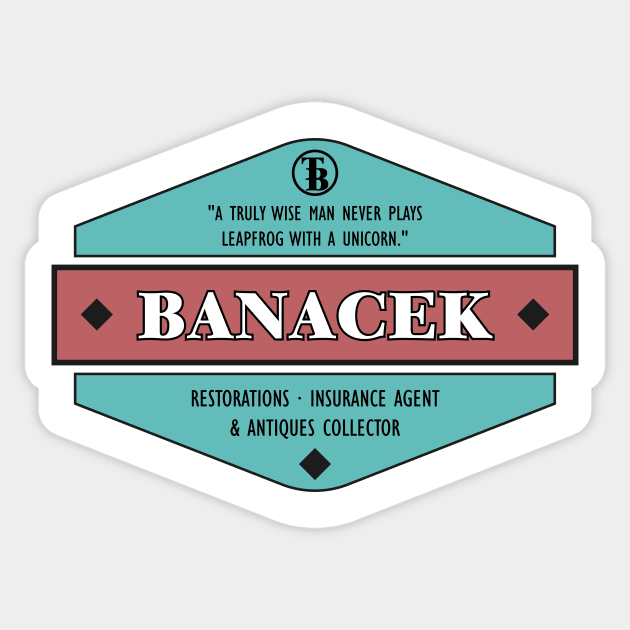 Banacek Sticker by Mansemat